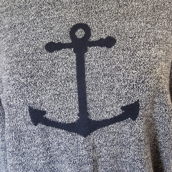 Nautica Long Sleeve Anchor Intarsia Womens Sweater Top - Picture 10 of 16